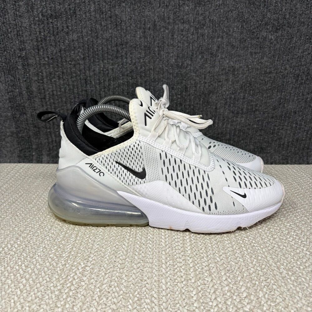Nike Air Max 270 White Black Athletic Running Shoes Women’s Size 9 AH6789-100